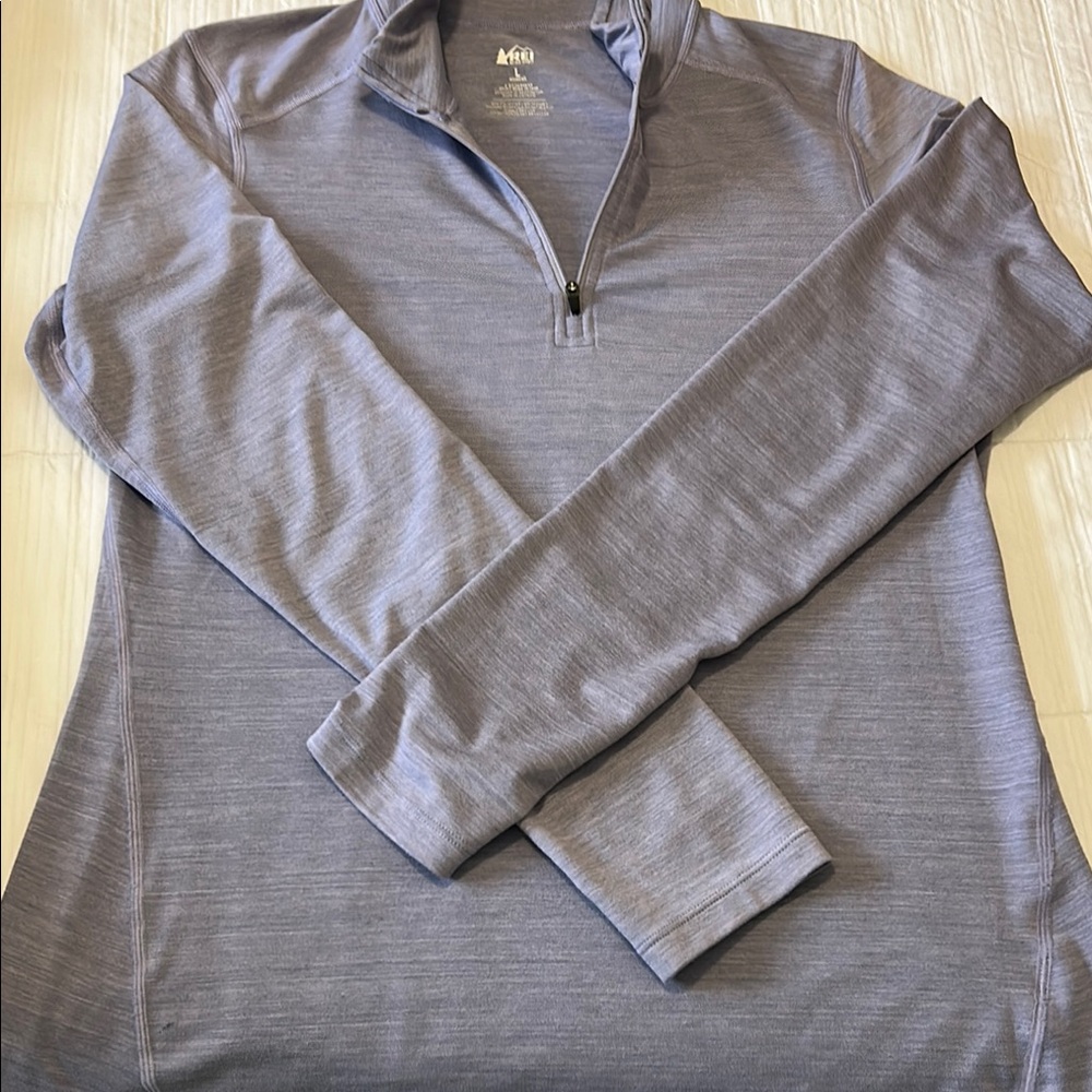 REI Lavender Quarter-Zip Pullover Hiking Size Large - Picture 5 of 9